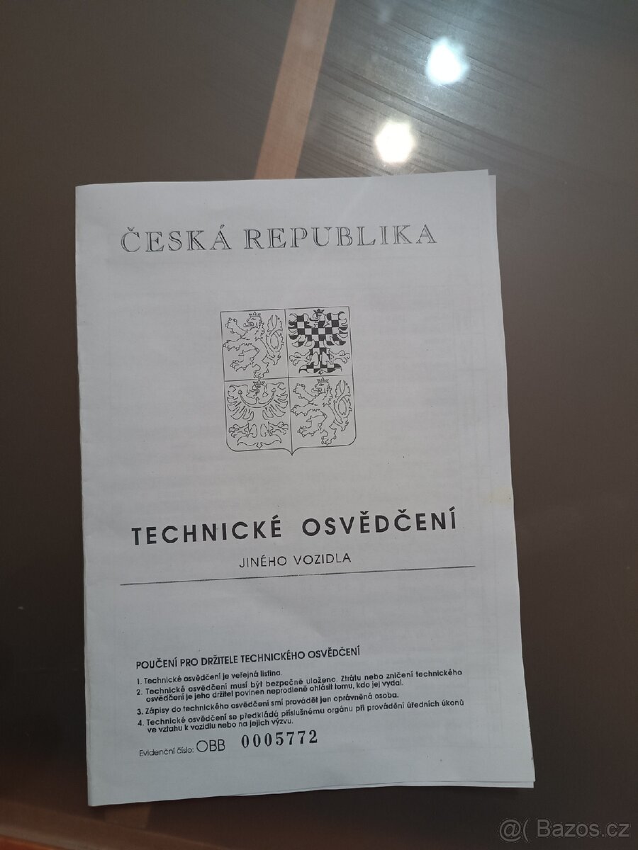 Malotraktor MT8 132.32 technické osvědčení - 8