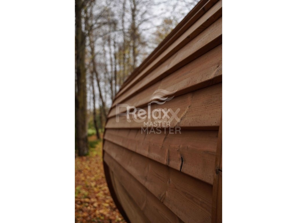 Finská sudová sauna 2,6 m - termo dřevo pro 6 osob - 8