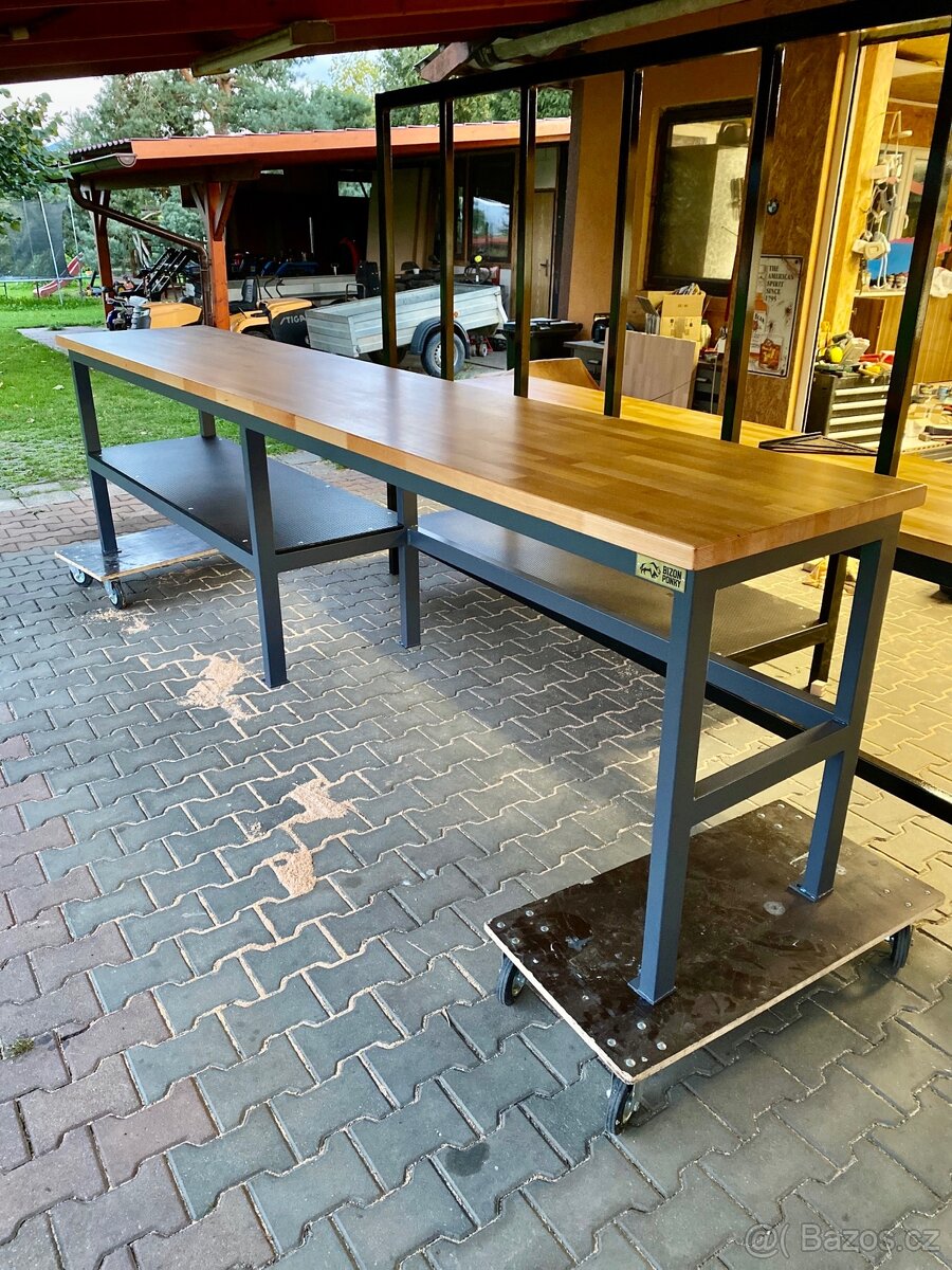 Dílenský stul ponk Bizon 2950x700x890mm - 8