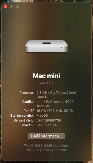 Prodám Mac mini Late 2012 - 8