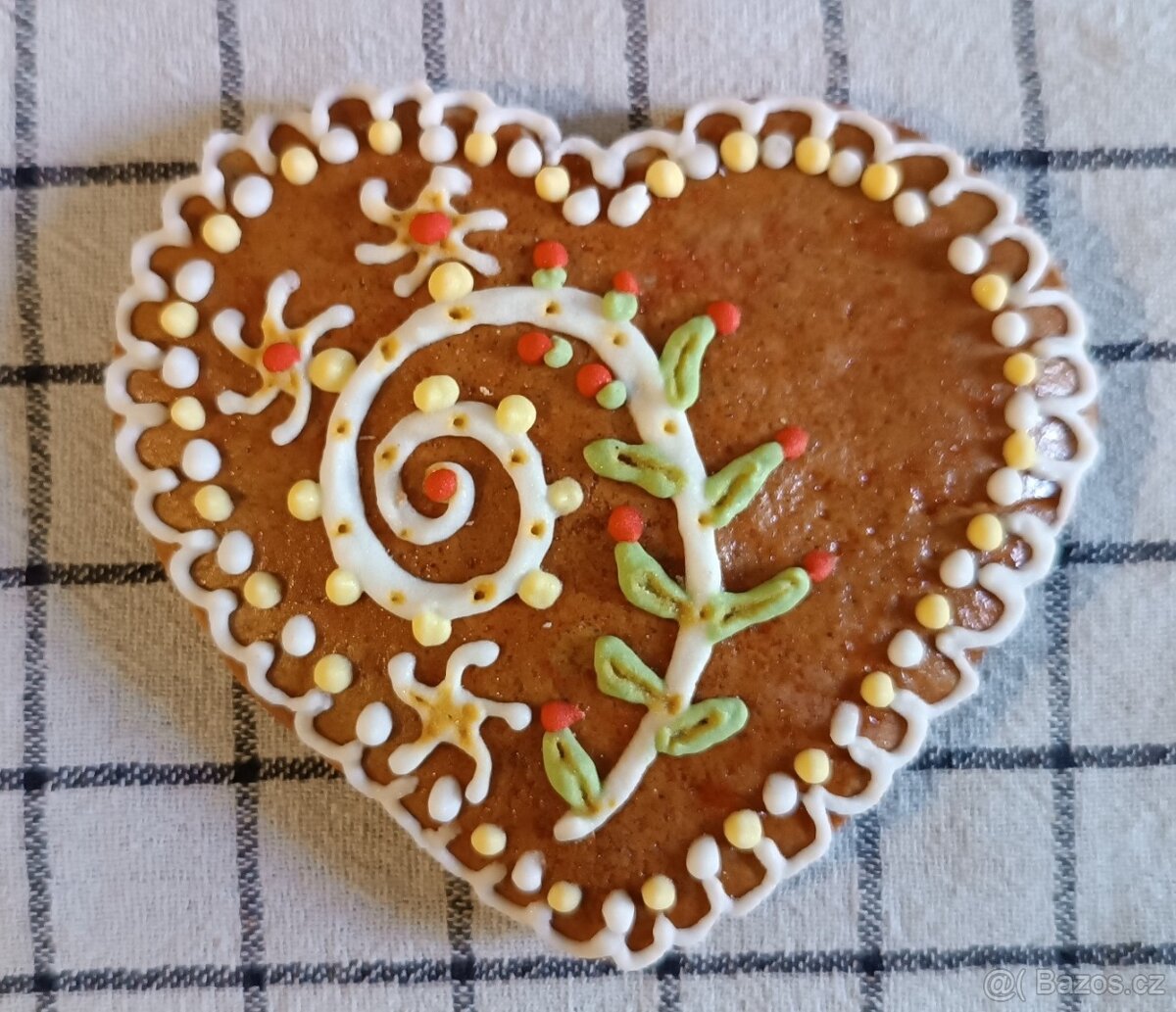 Dekorační perník, velké srdce - 8