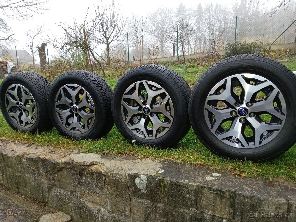 Originál ALU kola Subaru Forester + zimní pneu - 8