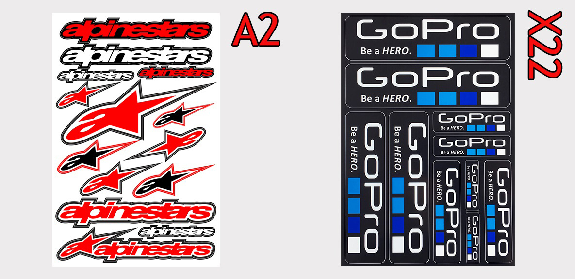 Samolepky Monster, Fox, Rockstar, GoPro, Akrapovič, Michelin - 8