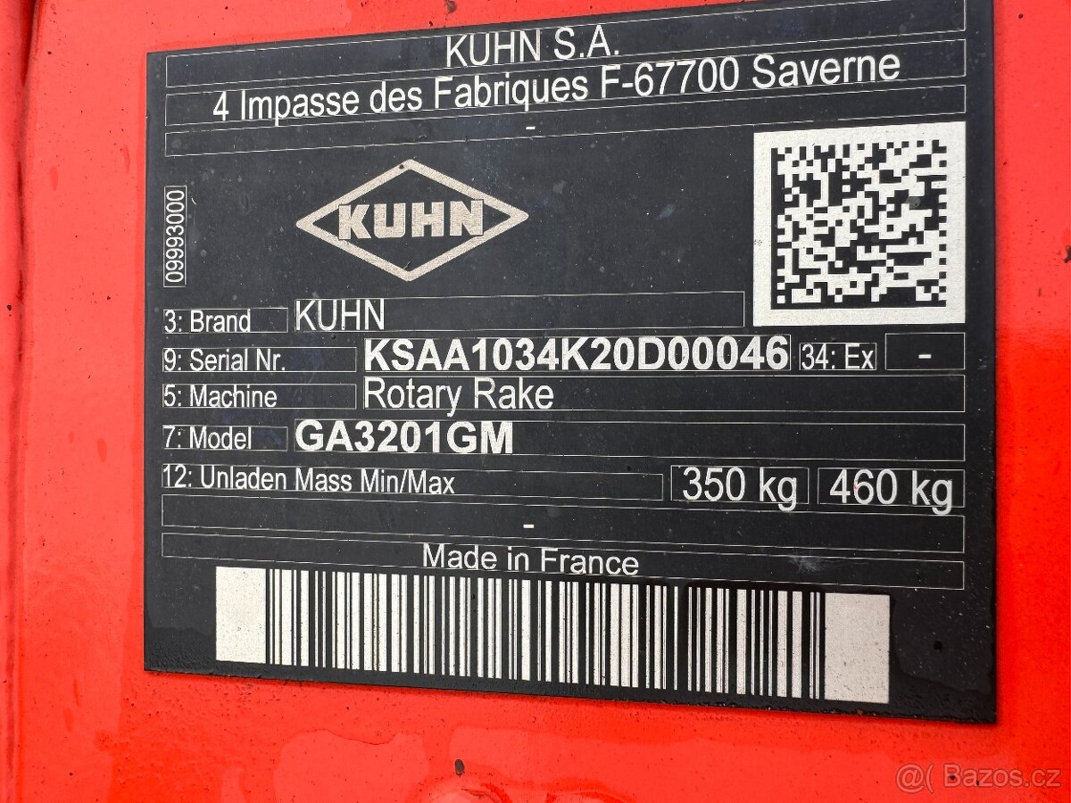 Shrnovač píce Kuhn GA 3201 - 8