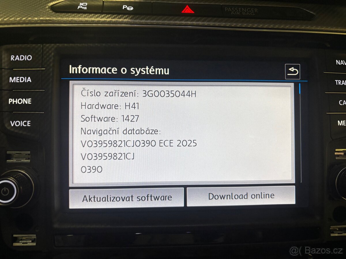 Rádio s jednotkou a orig. rámkem VW MIB2 2DIN - 8