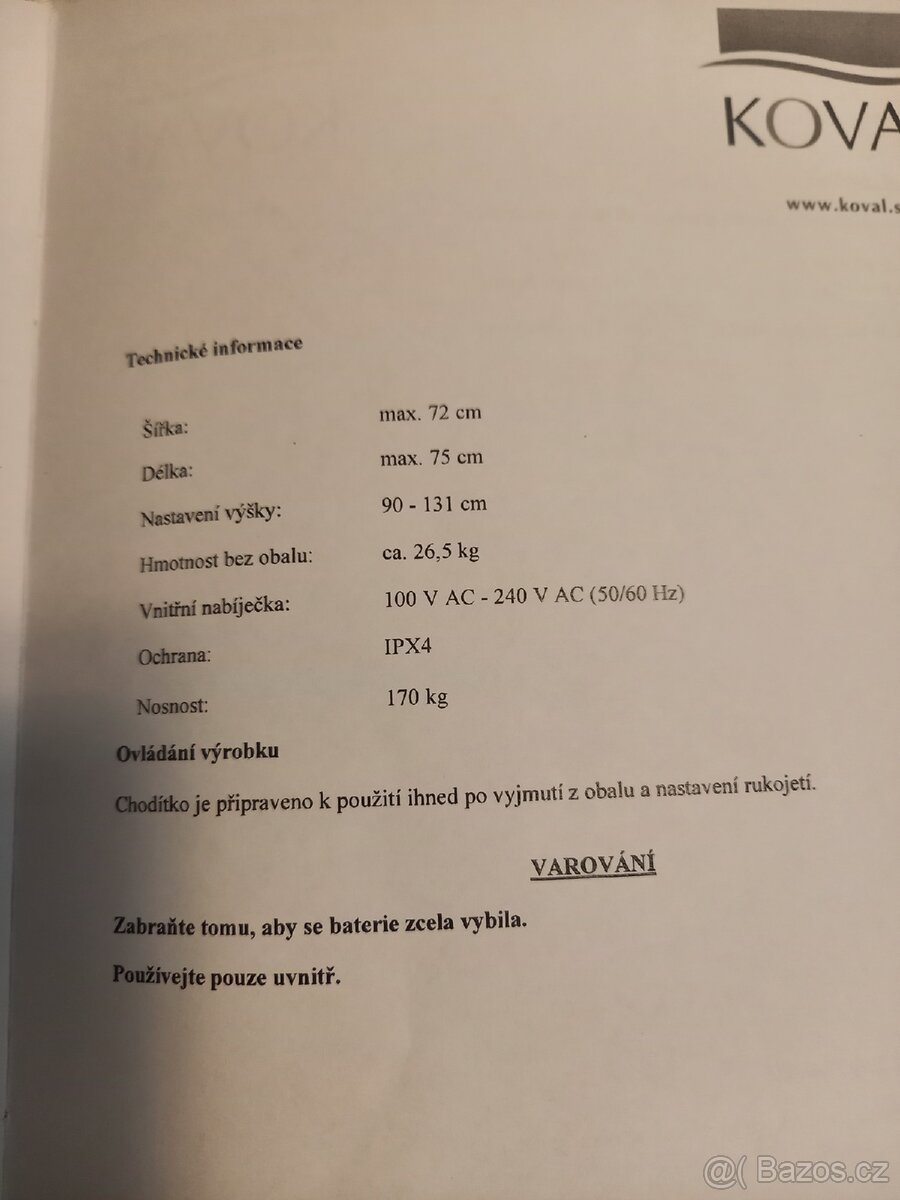 Elektrické chodítko - 8