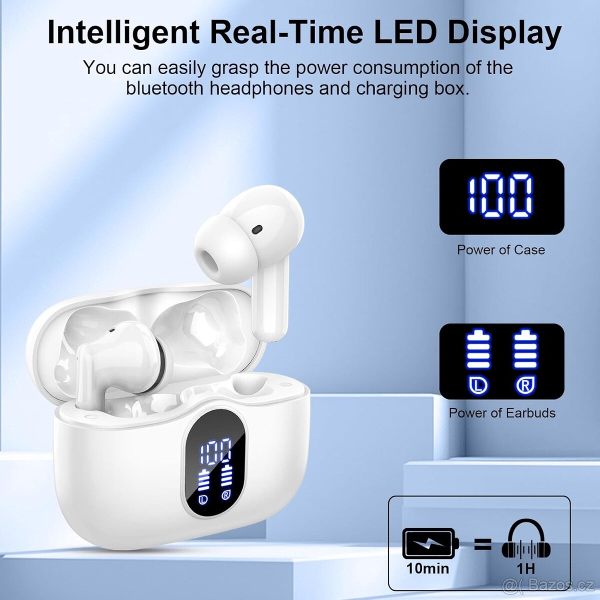 Bezdrátová sluchátka Btootos A90 Pro – Bluetooth 5.4, ENC - 8