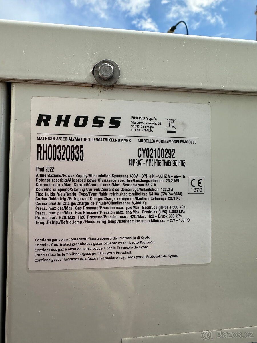 Tepelné čerpadlo Rhoss THAEY 260 HT65 - 8