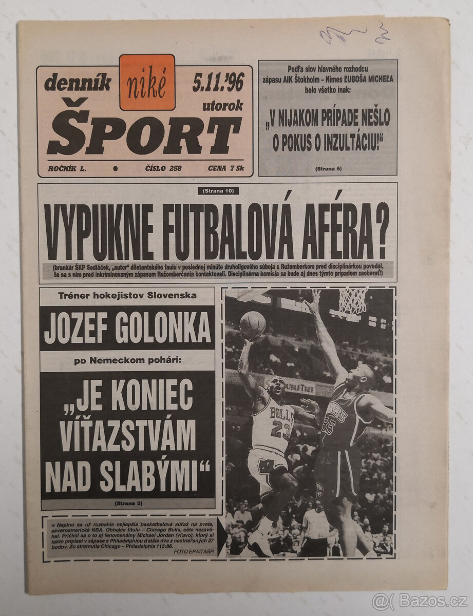 Staré noviny Denník Šport 2 - 8