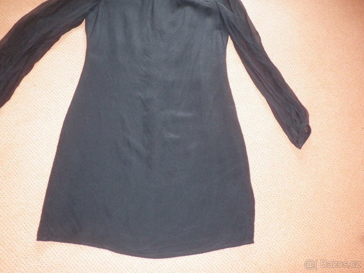 černé dražší značkové hedvíbné šaty - vel. 38 - 8