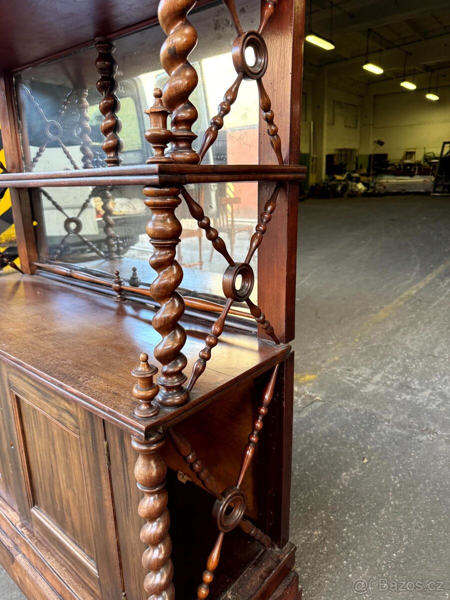 Starožitná komoda s policí (132024) - 8