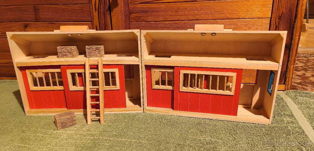 Dřevěná stáj Woody - kufřík - 8