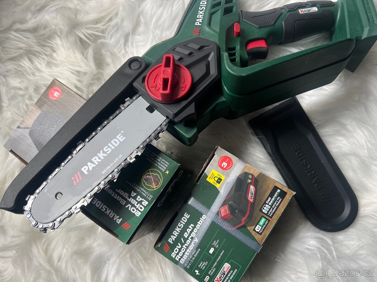 Pila řetězová Parkside AKU - komplet SET - Nová - 8
