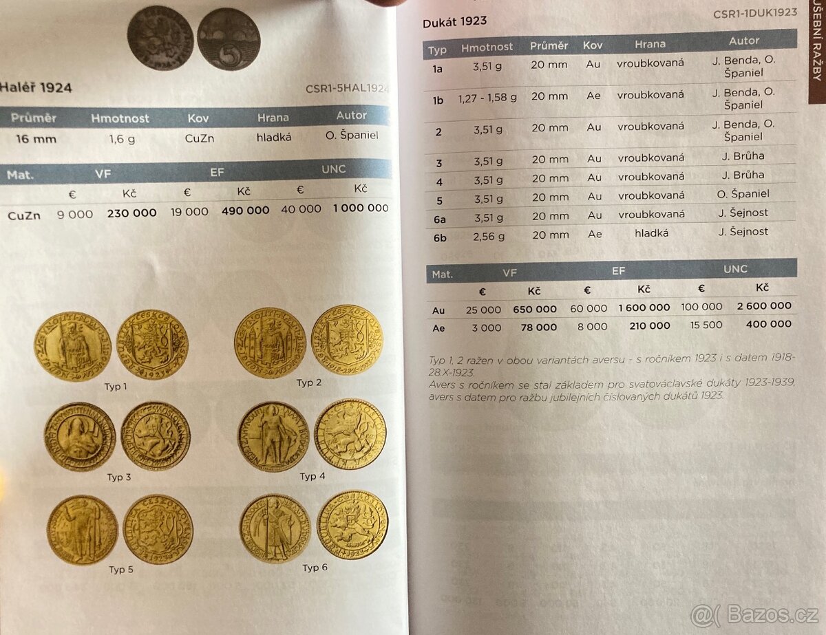Sada sv. Václava 1,2,5,10D-J.ŠEJNOST-1923/2016,TOP ČÍSLO - 8