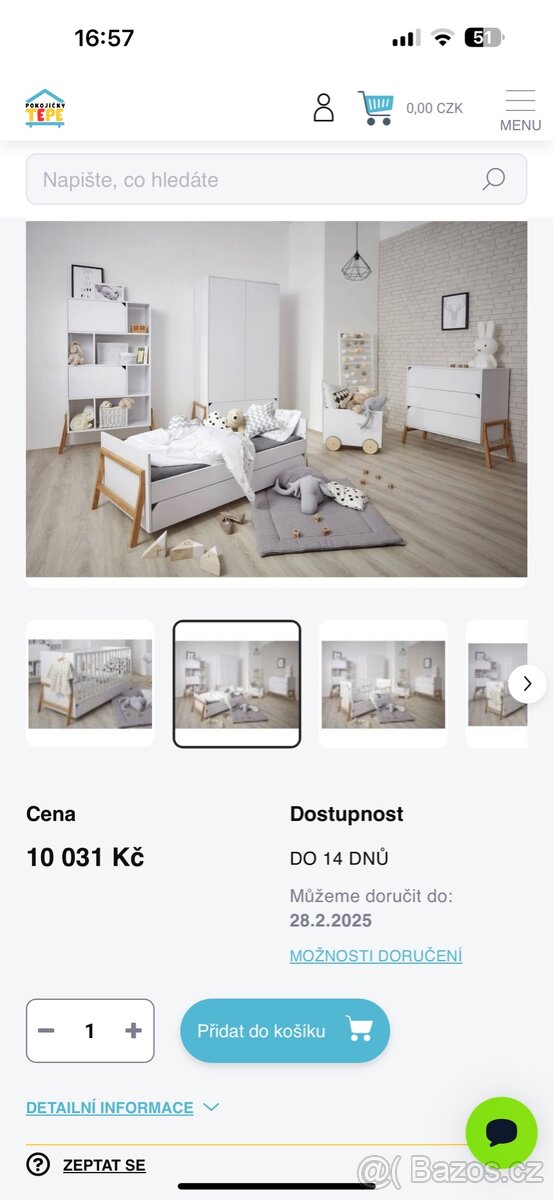 Detska skrin + postel 160/80 - 8