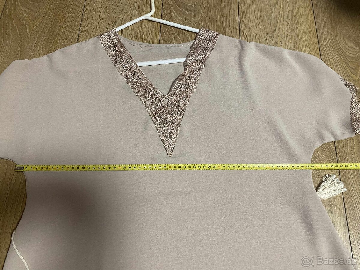 Béžové letní šaty - 8