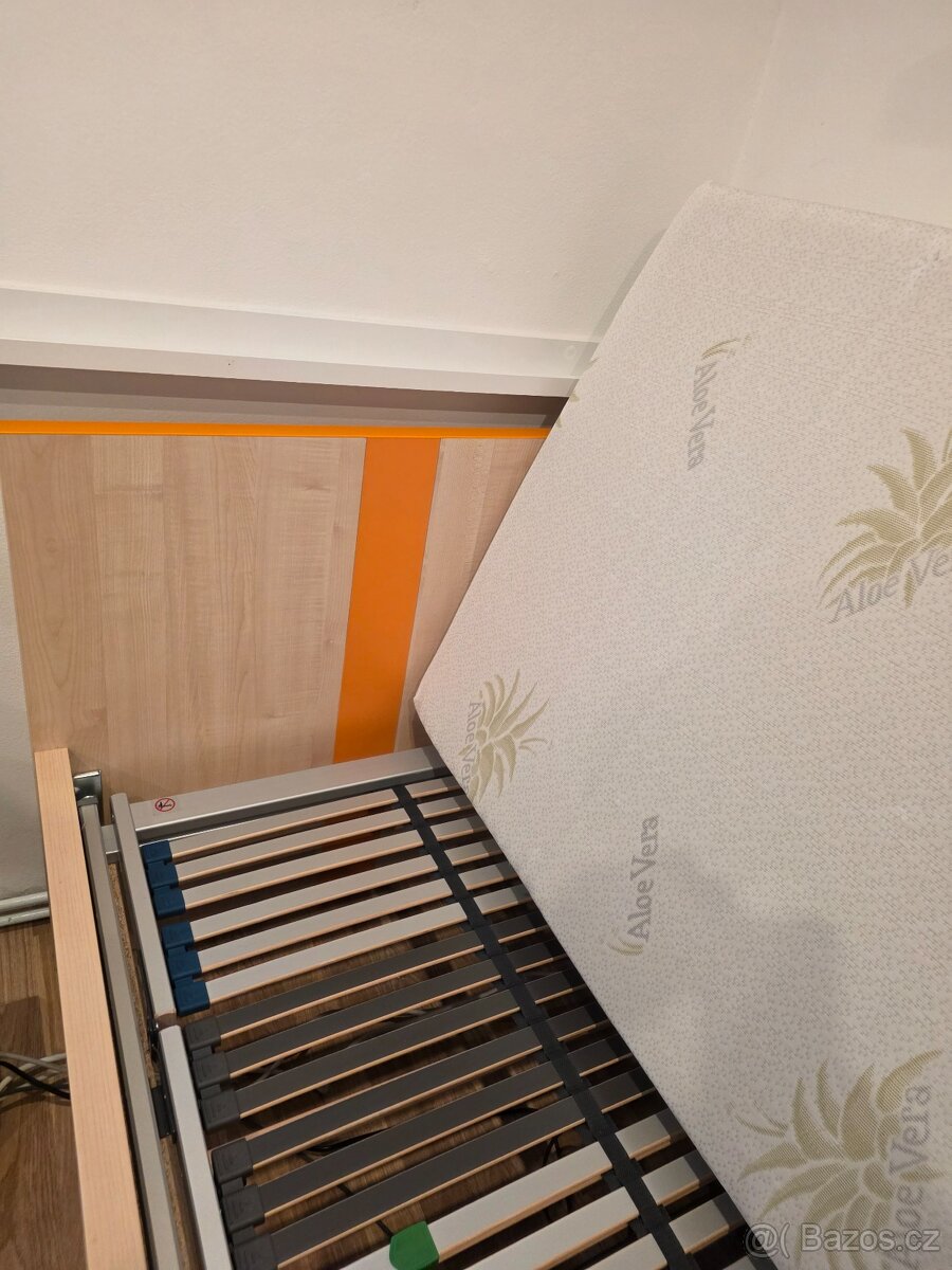 Postel s motorovým polohováním + zánovní matraci 80×200 - 8