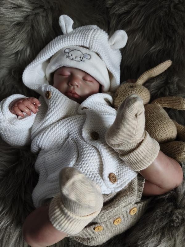 Pletený kabátek s oušky - 8