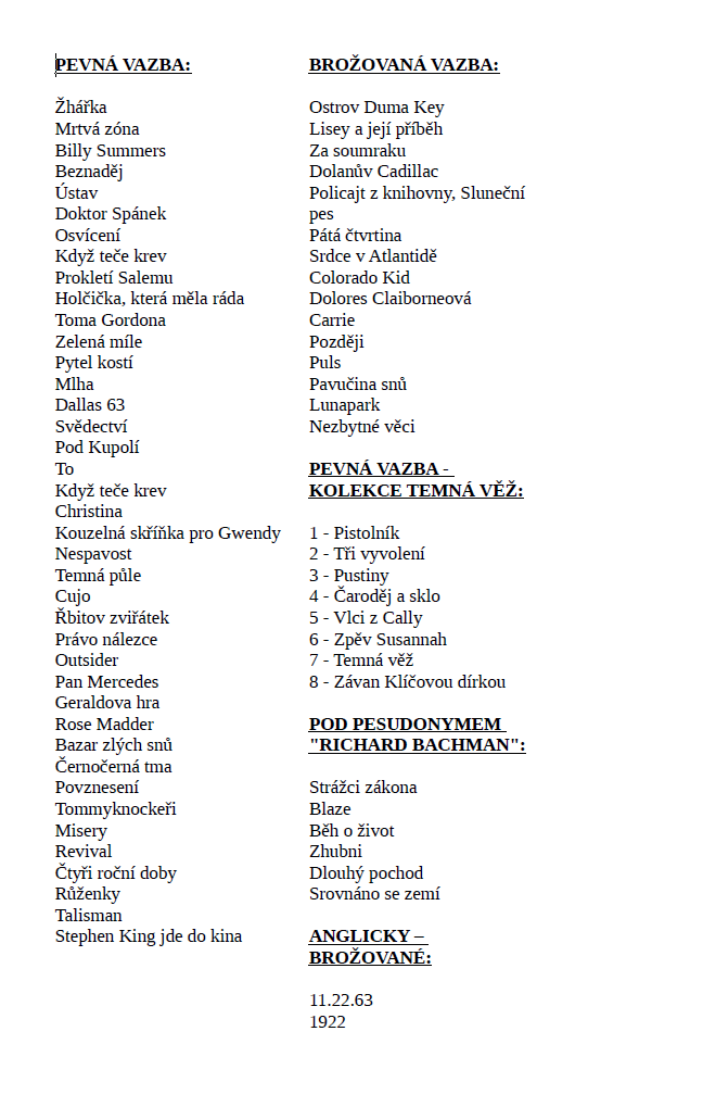 Knižní kolekce STEPHEN KING - 70 knih - 8