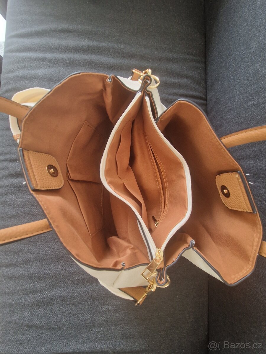 Bílo hnědá kabelka - 8