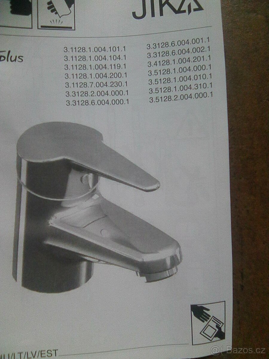 Jika Lyra Plus umyvadlová stojánková baterie se zátkou - 8