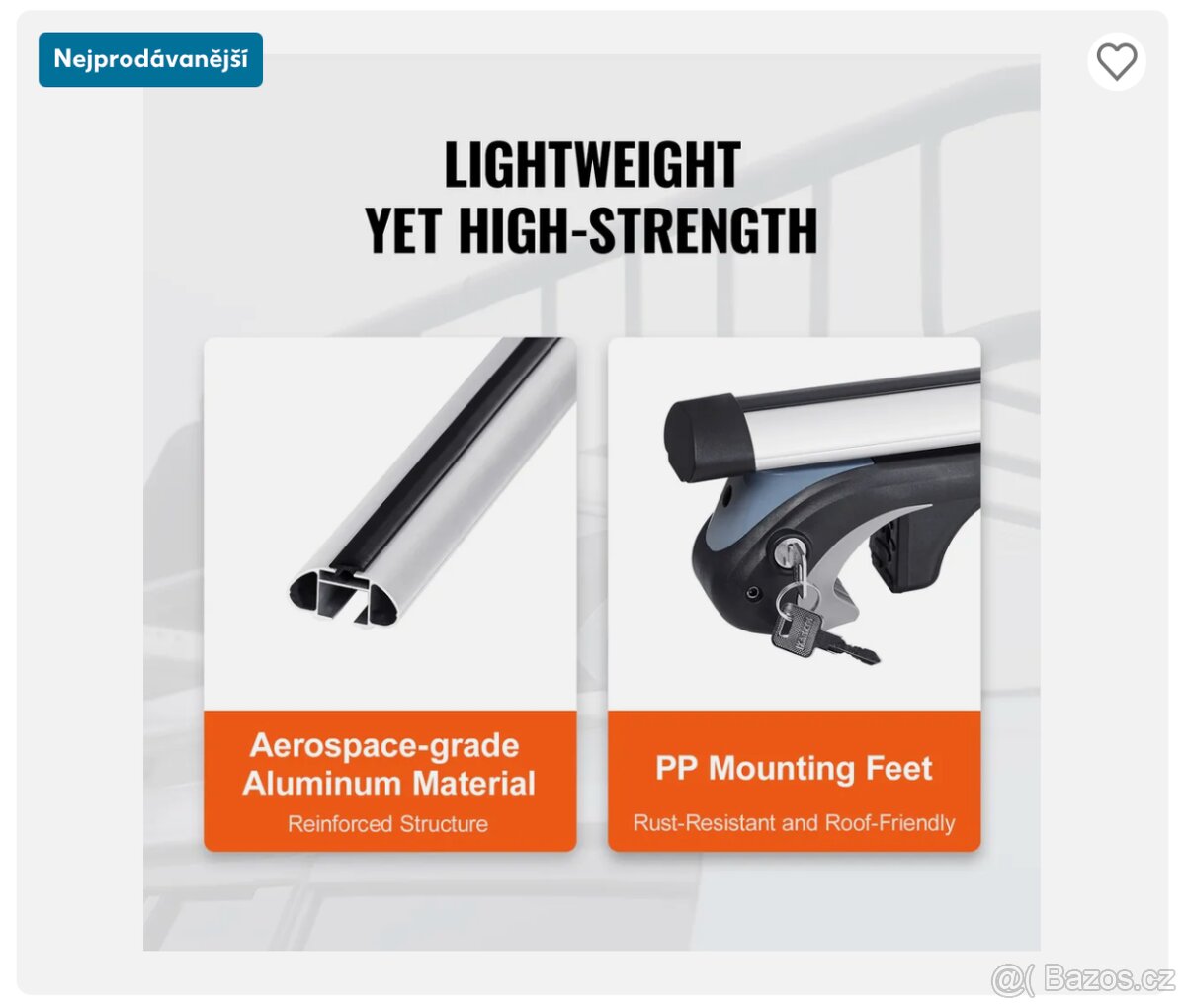 Univerzální příčník střešního nosiče VEVOR - 8