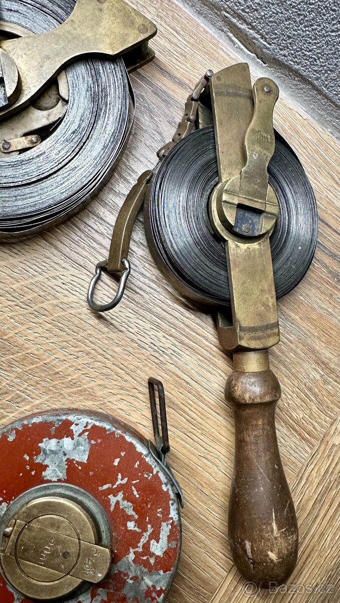 Sbírka set stará délková měřidla pásma 7ks FUNKČNÍ - 8