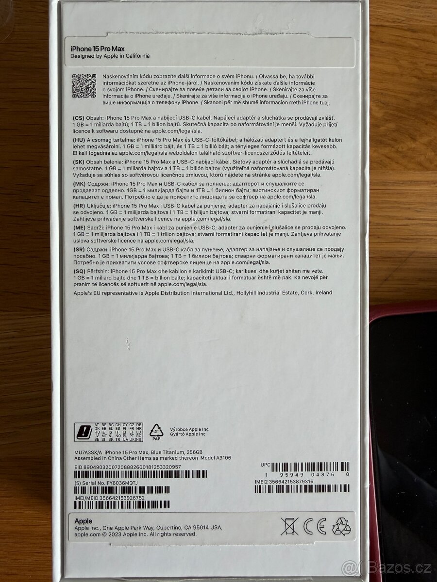 IPhone 15pro Max 256gb modrý - 8
