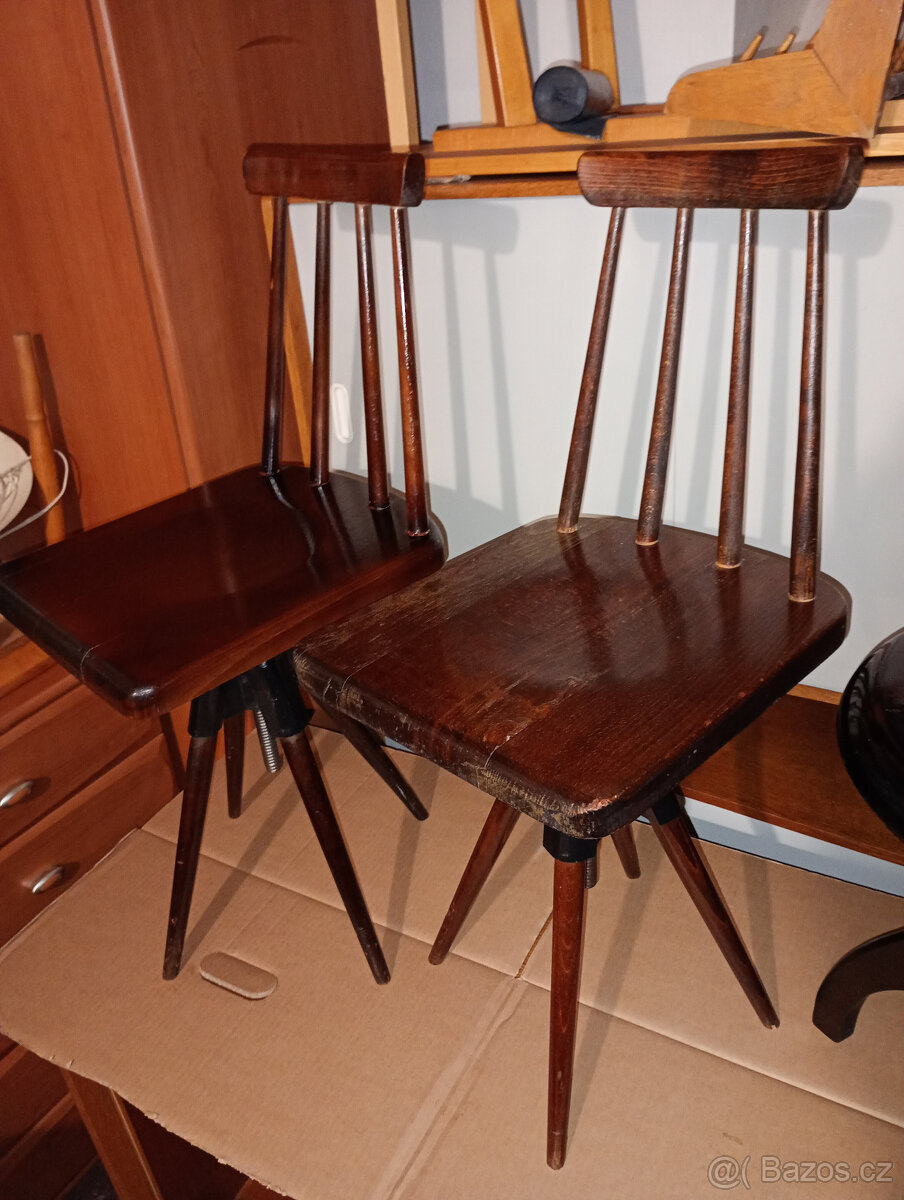 RETRO Židle otočné,60tky,Brusel - 8