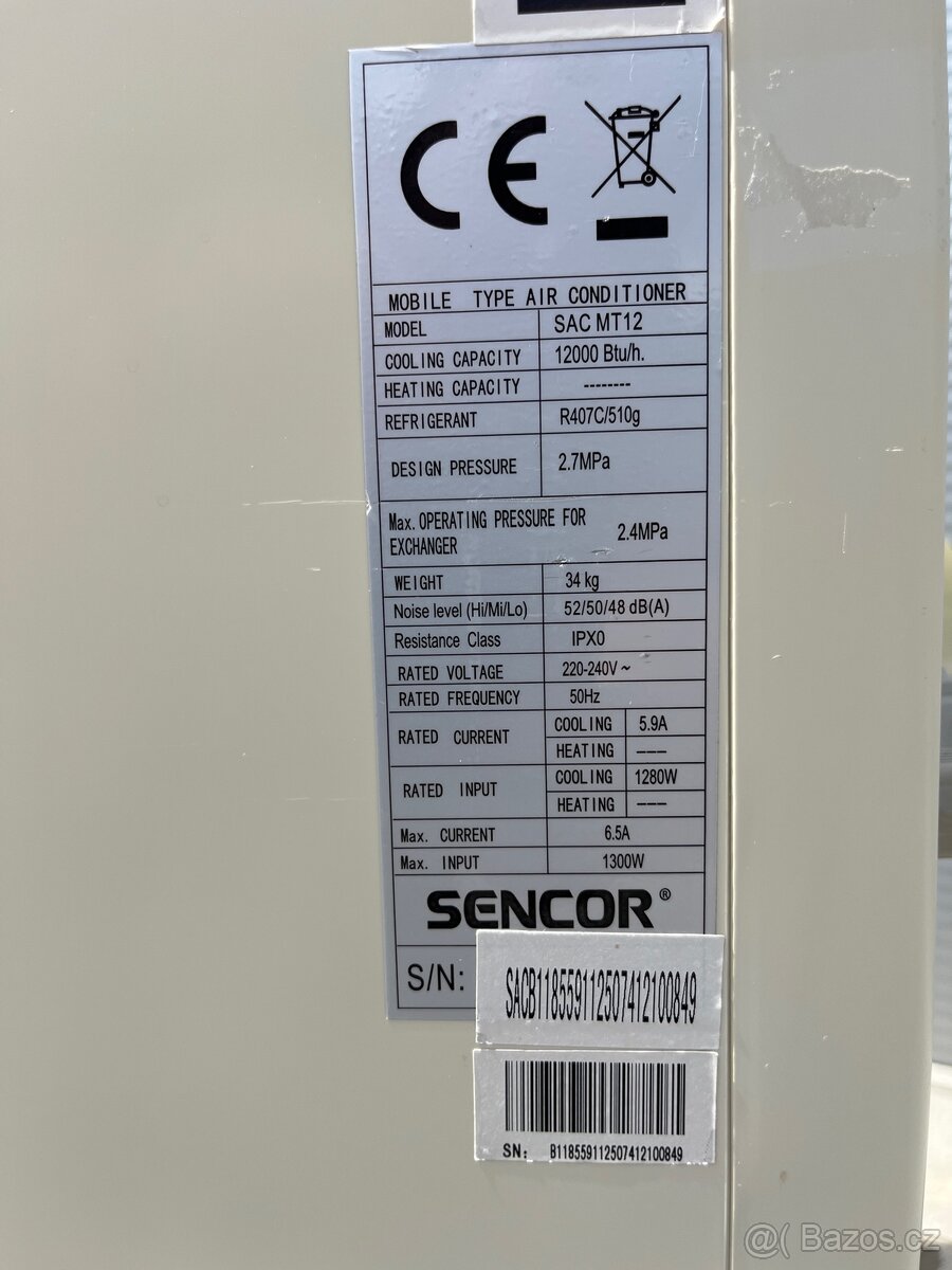 Přenosná klimatizace 12000BTU - 8