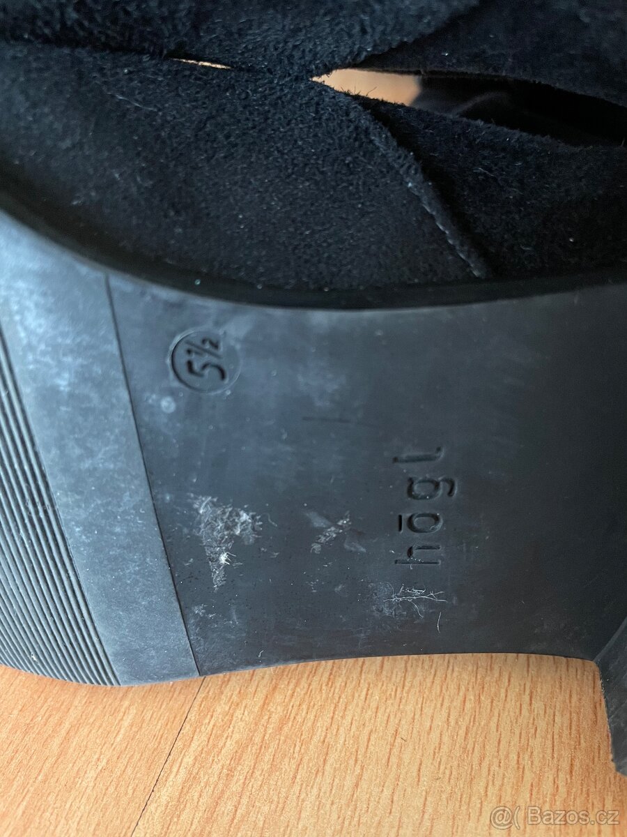 Černé textilní kozačky nad koleno Högl - 8