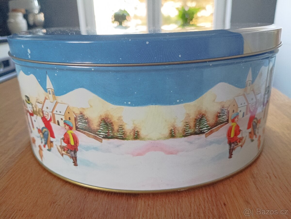 PLECHOVÁ DÓZA SE ZIMNÍM DEKOREM - 8