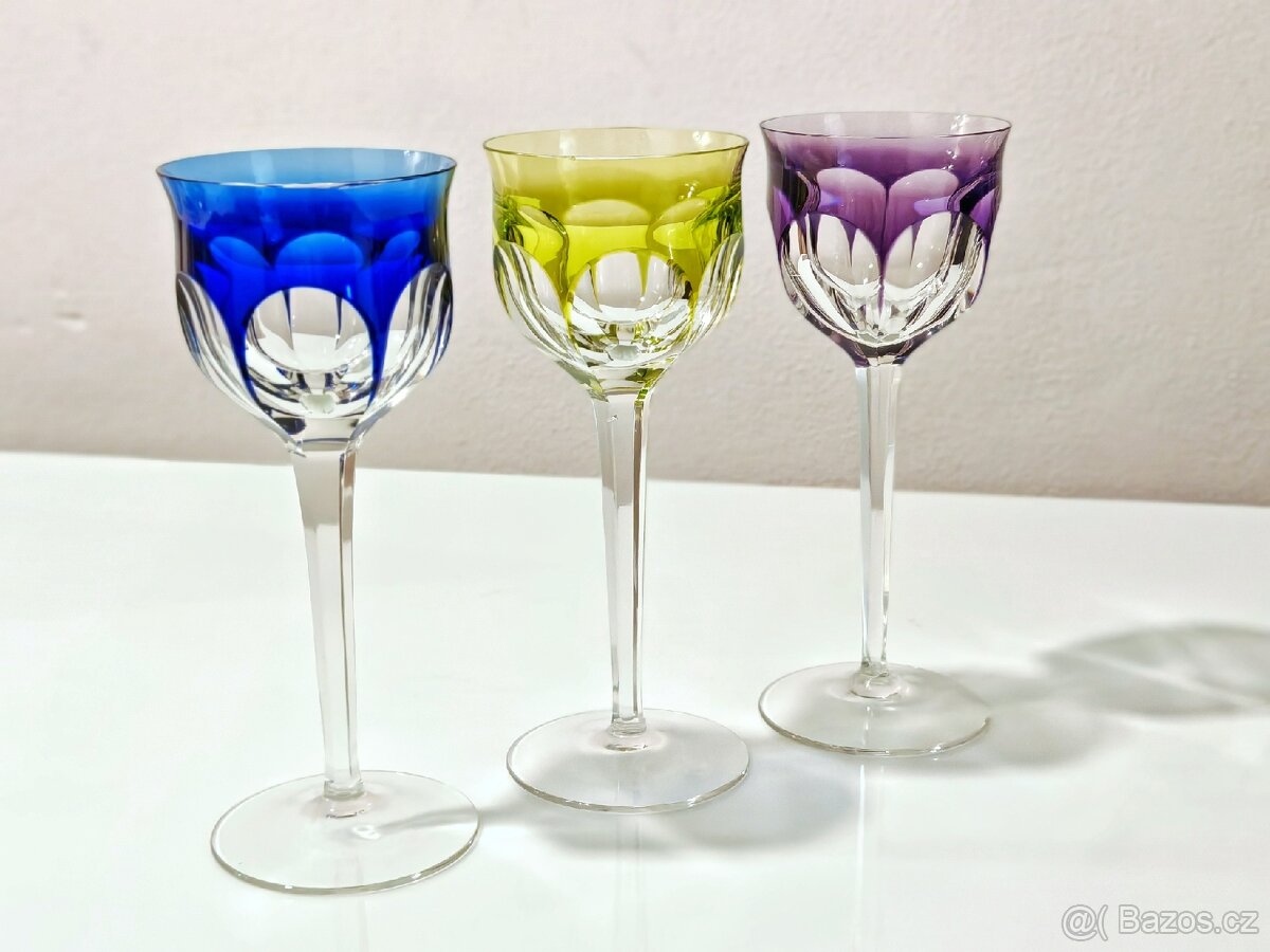 3 skleničky Moser - 8