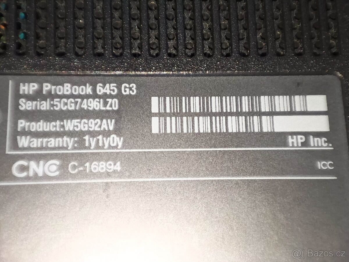 Notebook HP ProBook 645 G3 - 8