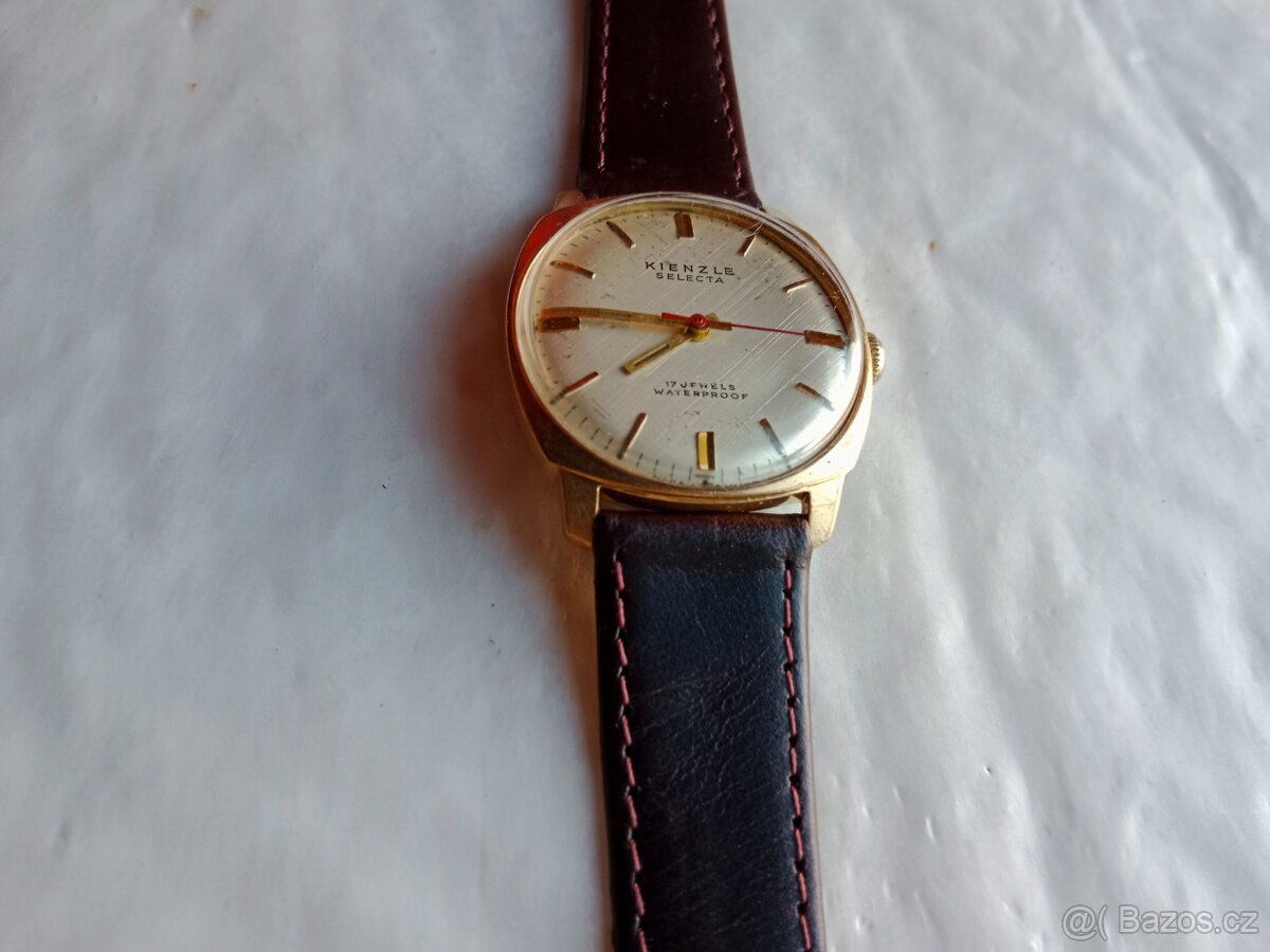 Pěkné,staré,funkční hodinky Kienzle-17jewels - 8