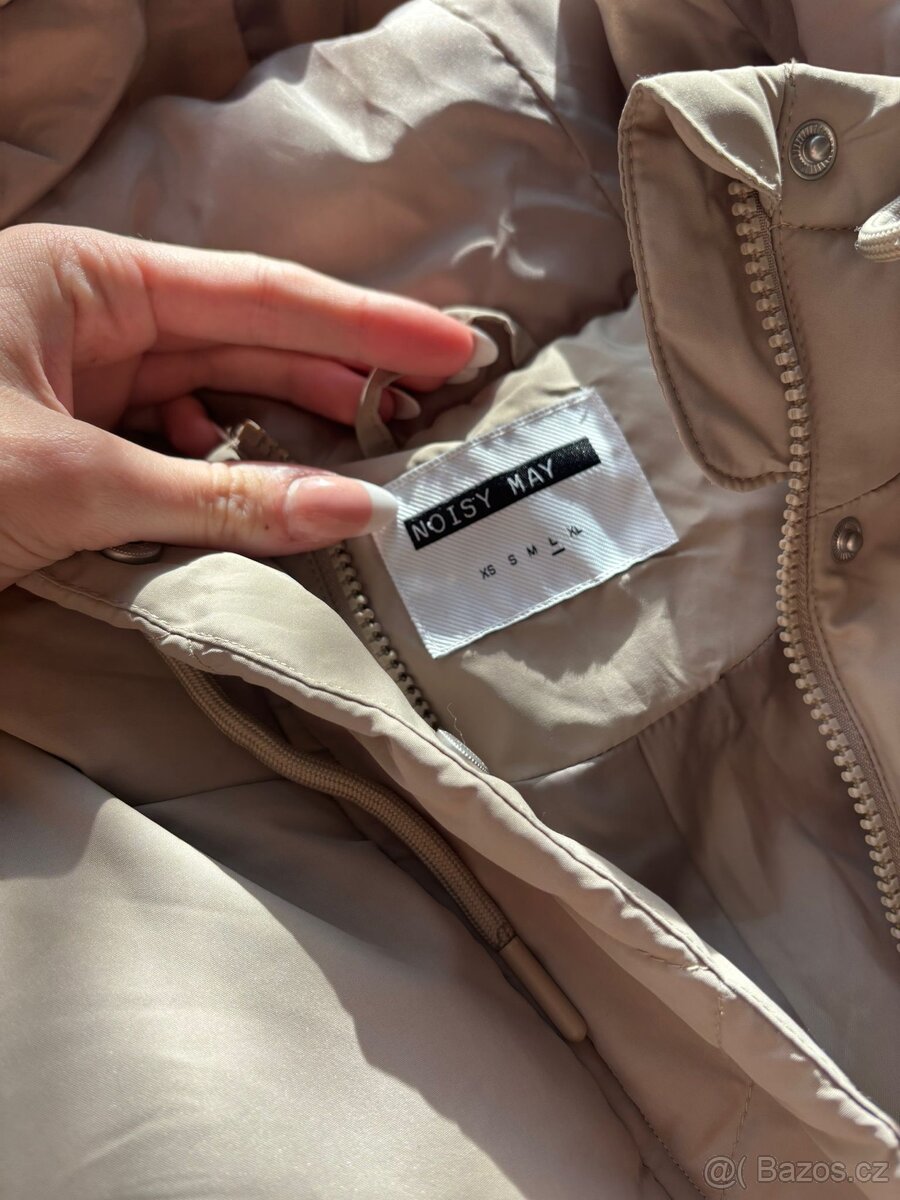 Hřejivá teplá delší bunda - kabát, nová Vel. XL - 8