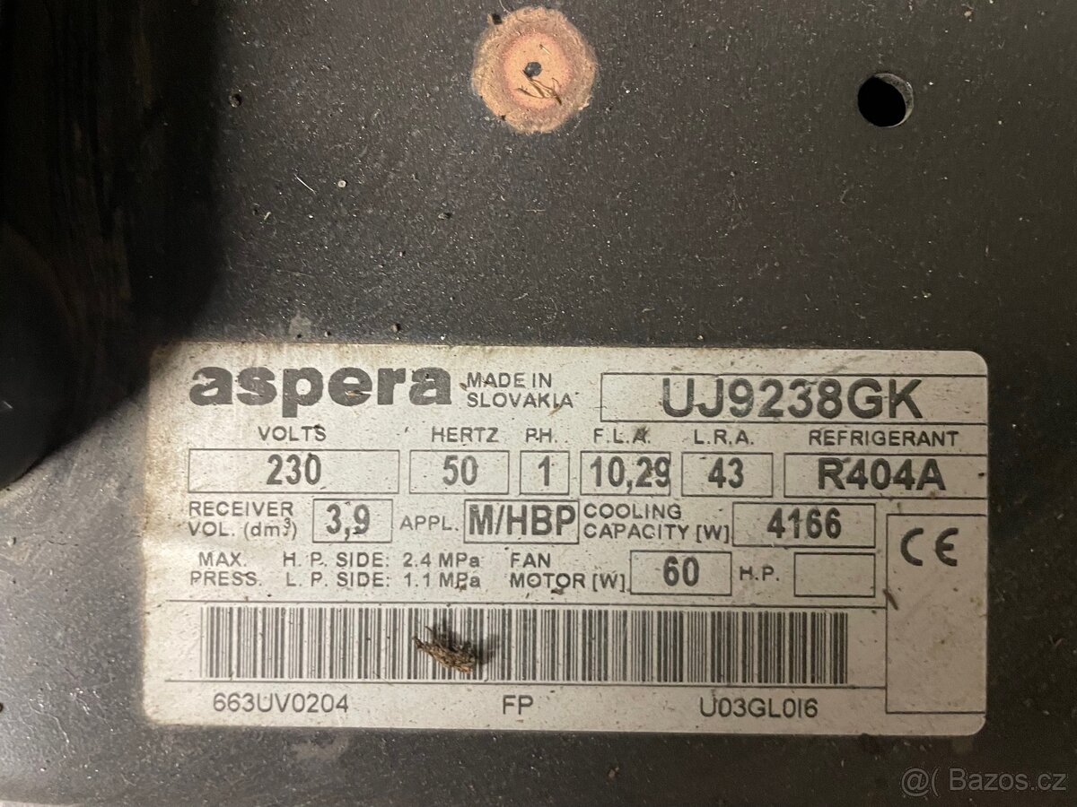 Chladicí jednotky Aspera 2kusy a 2 kompresorové jednozky - 8