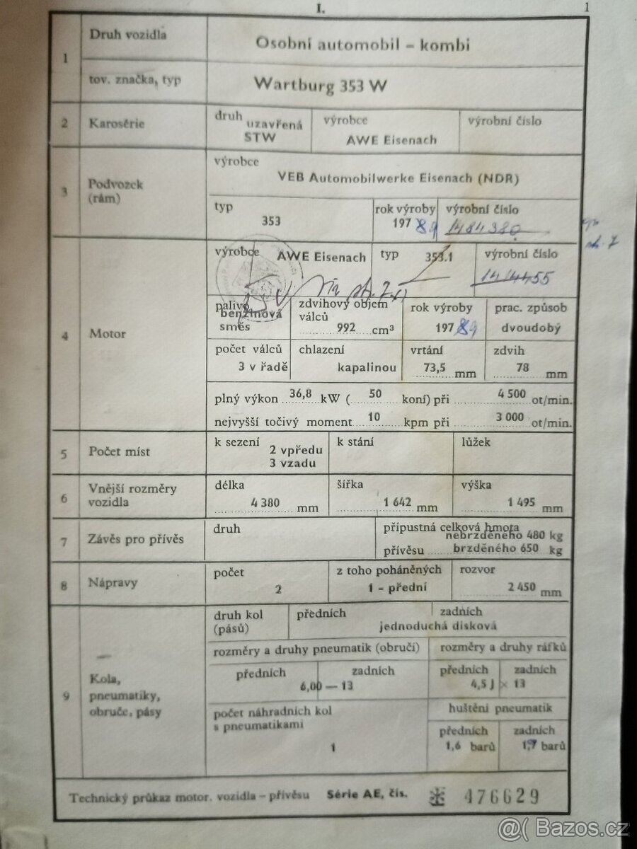 WARTBURG 353 1979 - 8