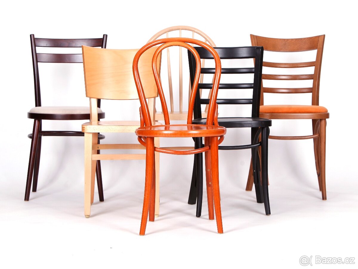 Jídelní židle TON, každá jíná 6 ks, nikdy nepoužité. - 8