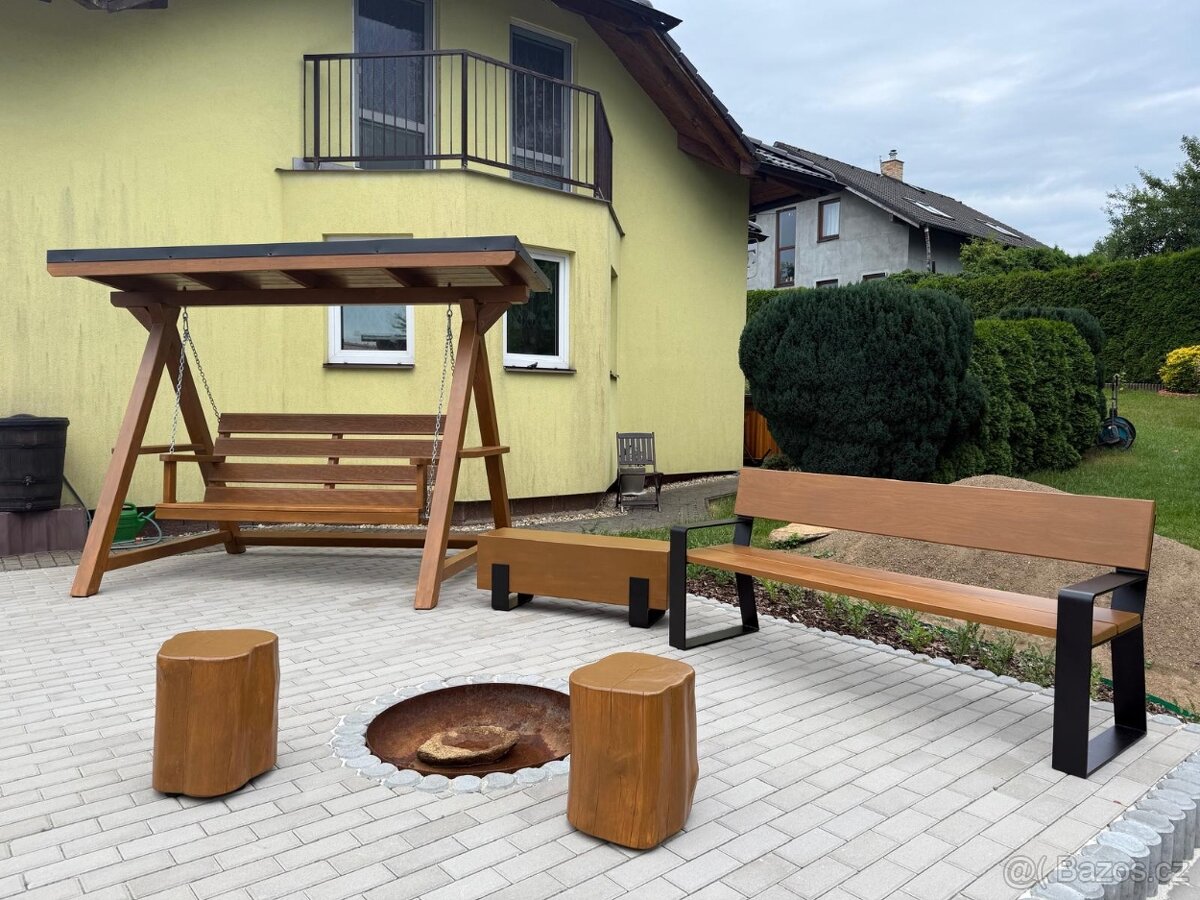 Zahradní dřevěná houpačka - 8