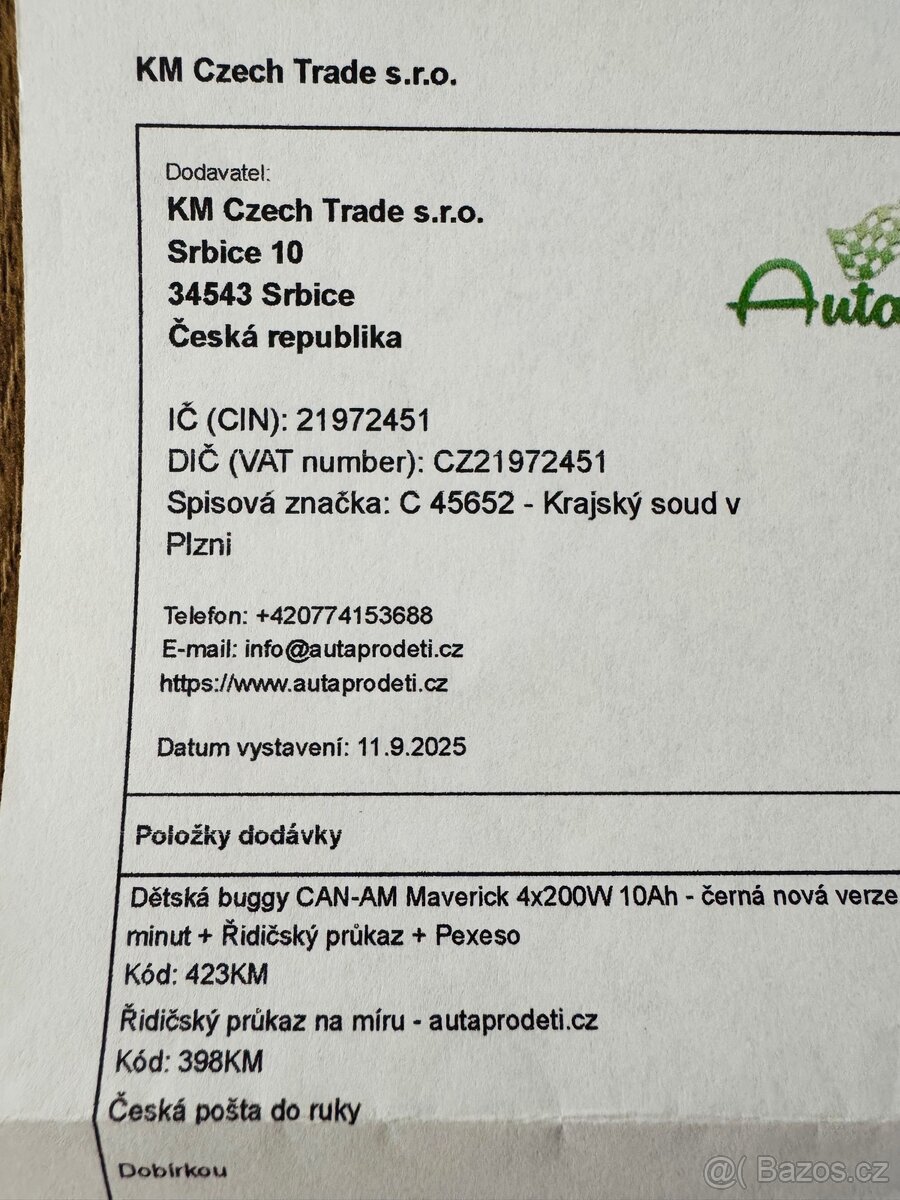 Dětské autíčko eletrika CAN-AM Maverick 24V 800W 10Ah - 8