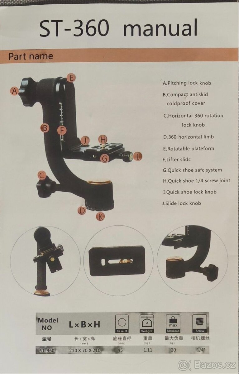 Hlava Stativu ST-360 - 8