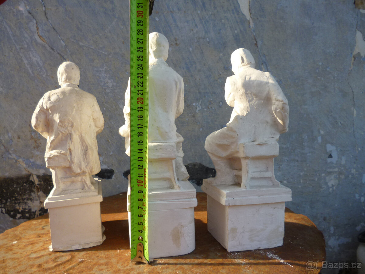 3x sádrová socha Bedřicha Smetany - 8