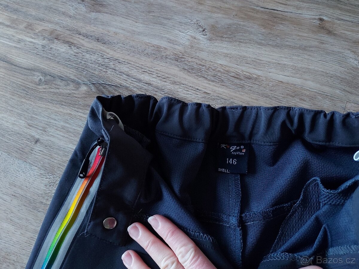 Softshellové kalhoty + tenké, vel. 140/146 - 8