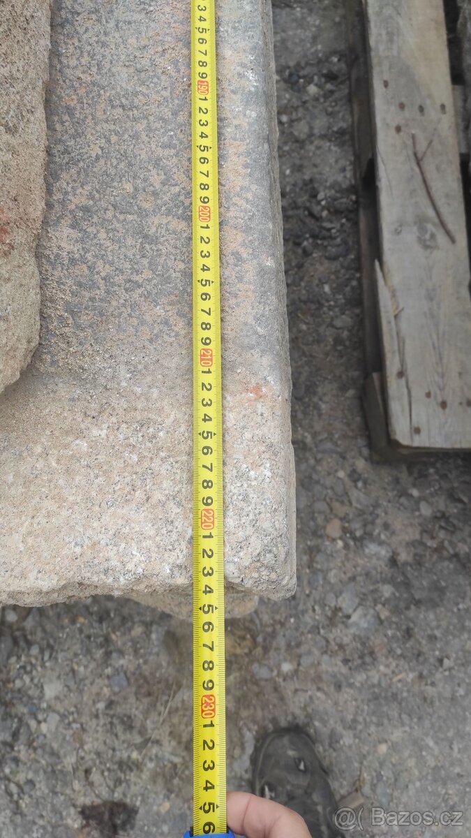 Staré kamenné schody, žulové schody, schod, 20 ks - 8