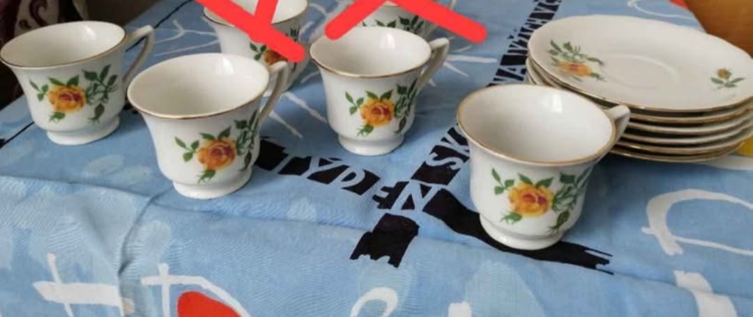 Porcelánové retro sady mix - 8