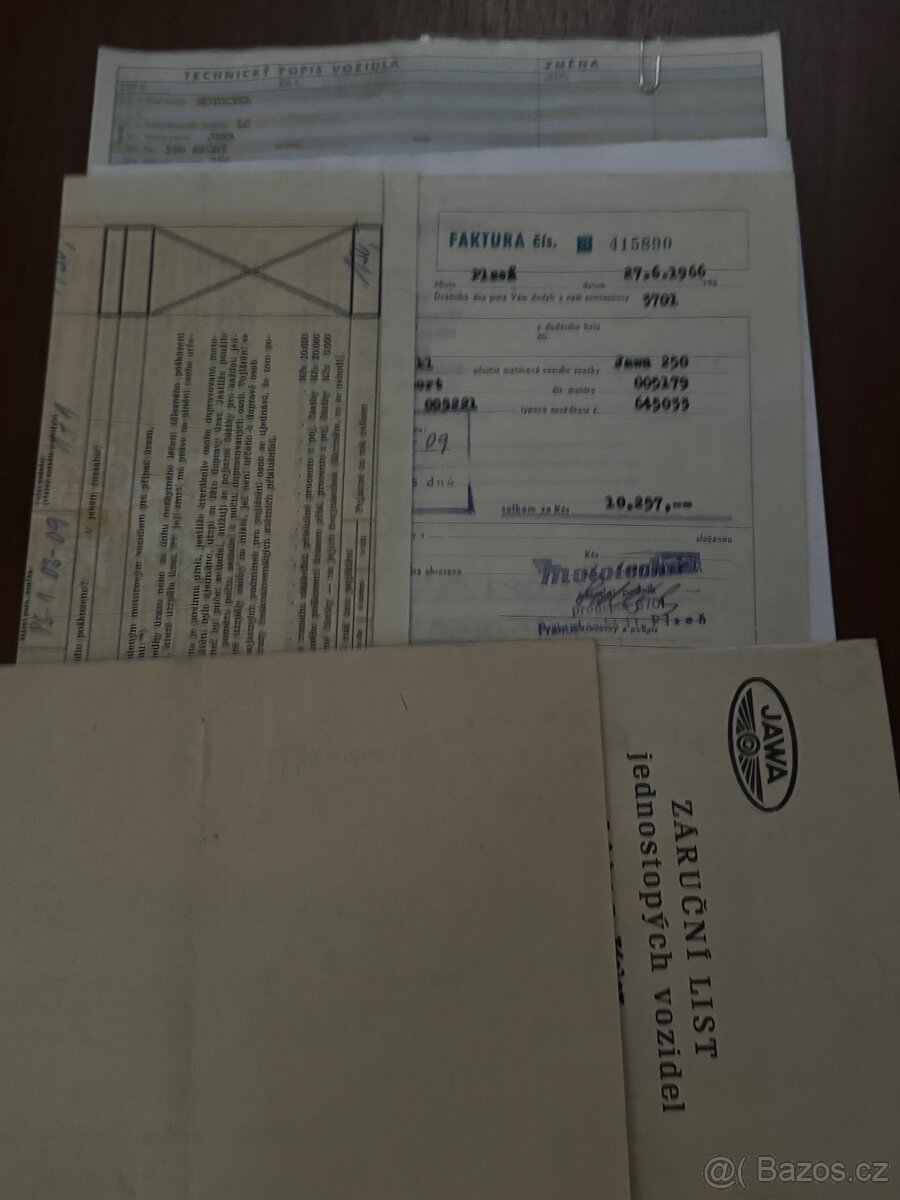 Jawa 250/590 Sport, 1966, platne doklady. - 8