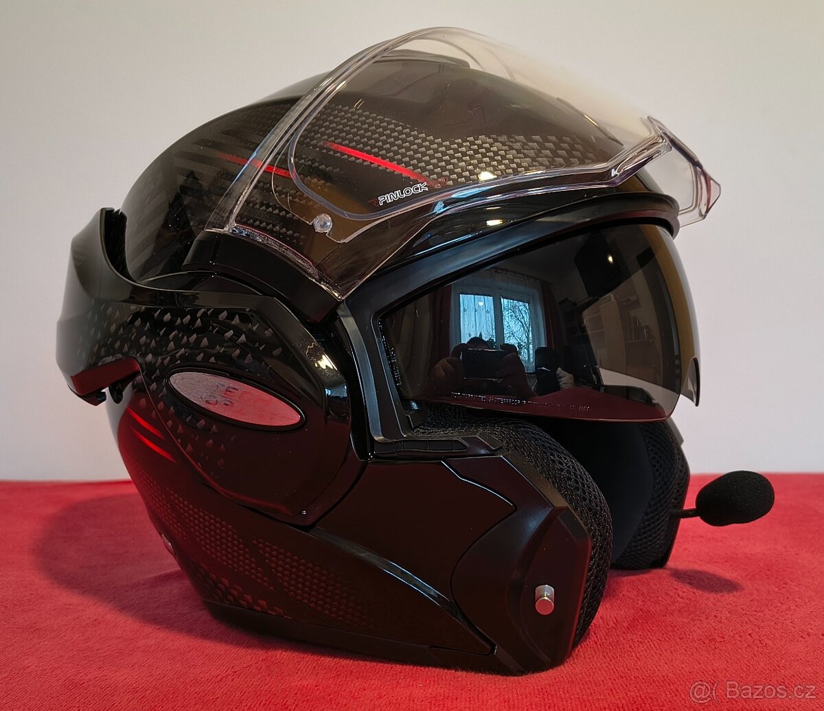 Překlápěcí přilba Scorpion Exo-Tech, vel.S + Interphone Tour - 8