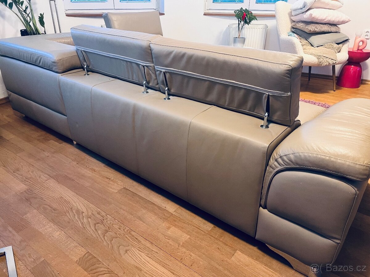 Kožená rohová sedačka 5 místná - 8