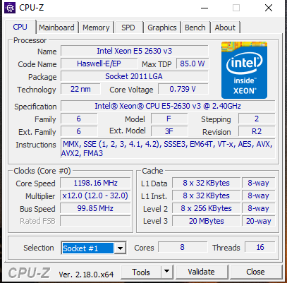 HP Z840 Workstation, 64GB DDR4 - 8